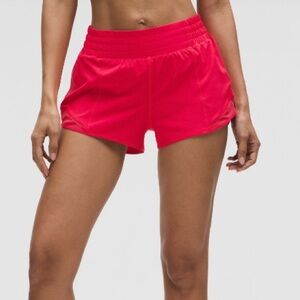 lululemon athletica Women's Hotty Hot High Rise Lined short 2.5 inch Red Glow